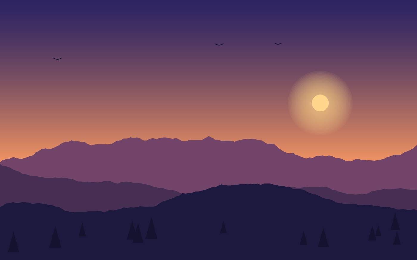 Illustrazione di un paesaggio
