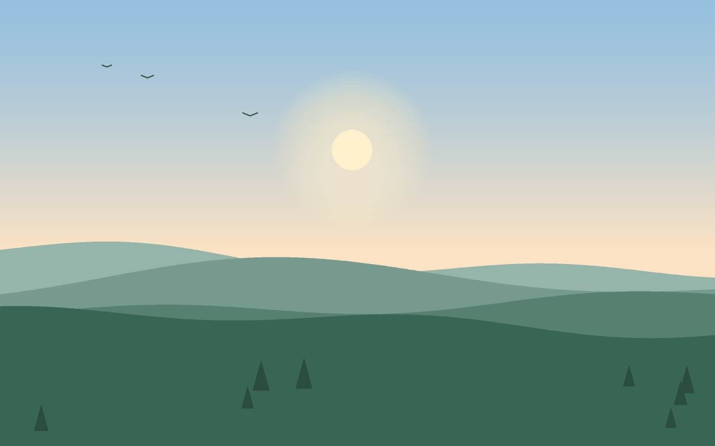 Illustrazione di un paesaggio