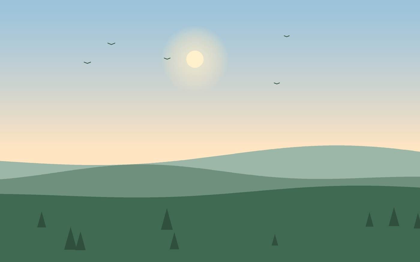 Ilustração de uma paisagem