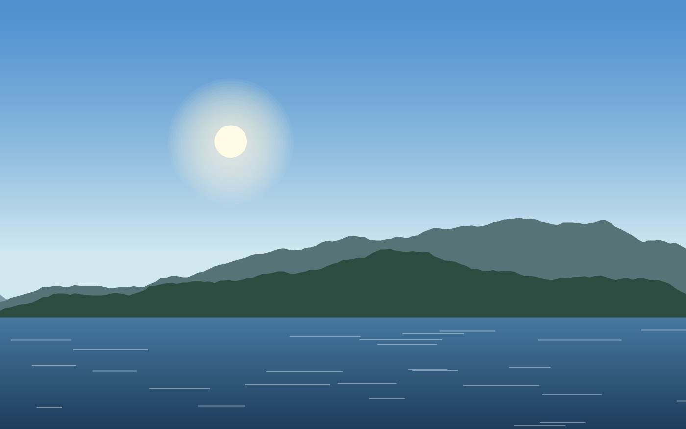 Ilustração de uma paisagem