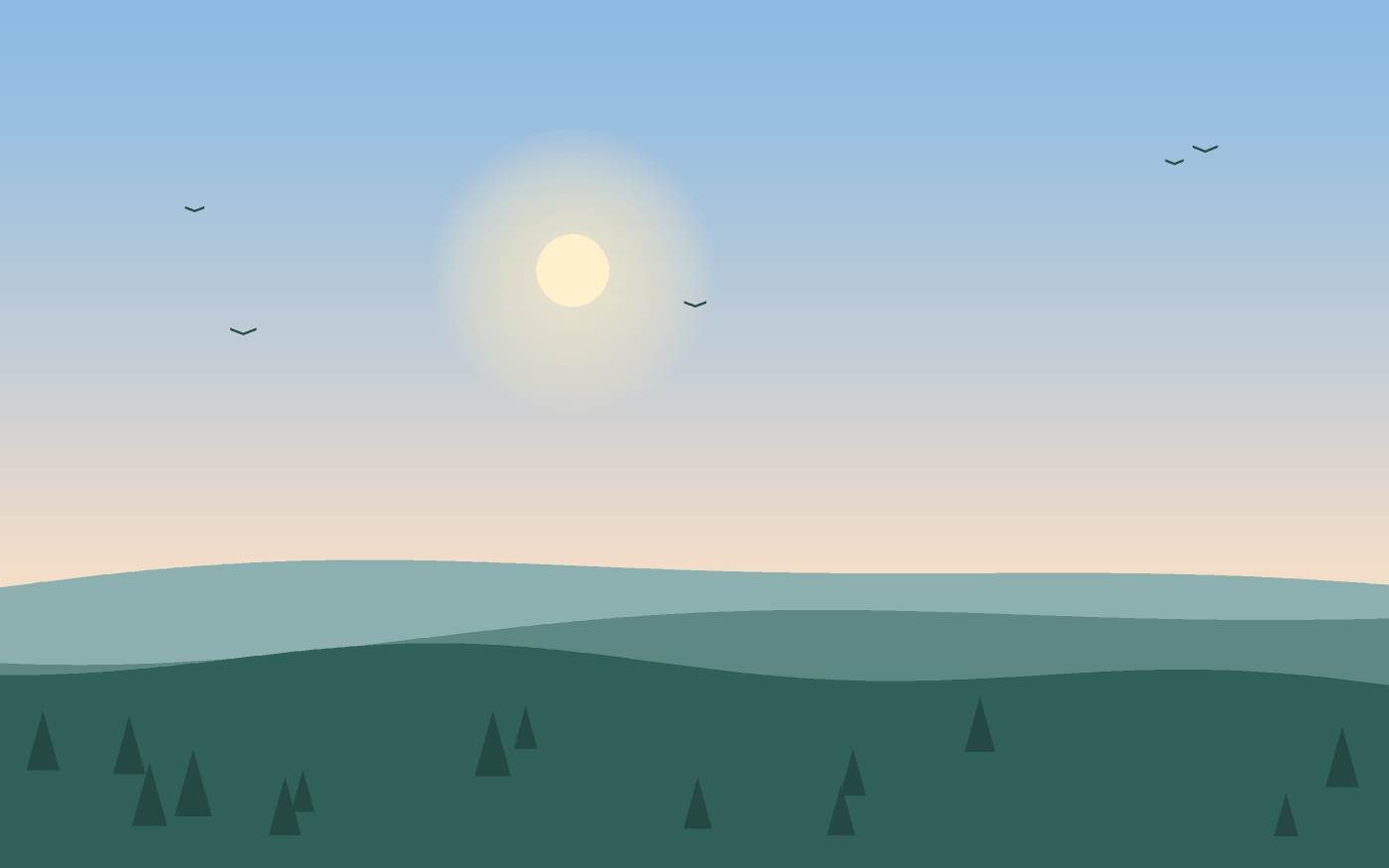 Ilustração de uma paisagem